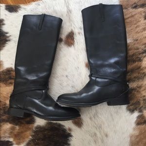 Black leather Frye boots